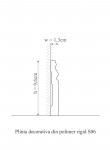Plinta decorativa din polimer rigid S6 - 9.6x1.3x200 cm