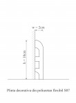 Plinta decorativa din polimer rigid S7 - 9.8x1.9x200 cm