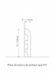 Plinta decorativa din polimer rigid S7 - 9.8x1.9x200 cm
