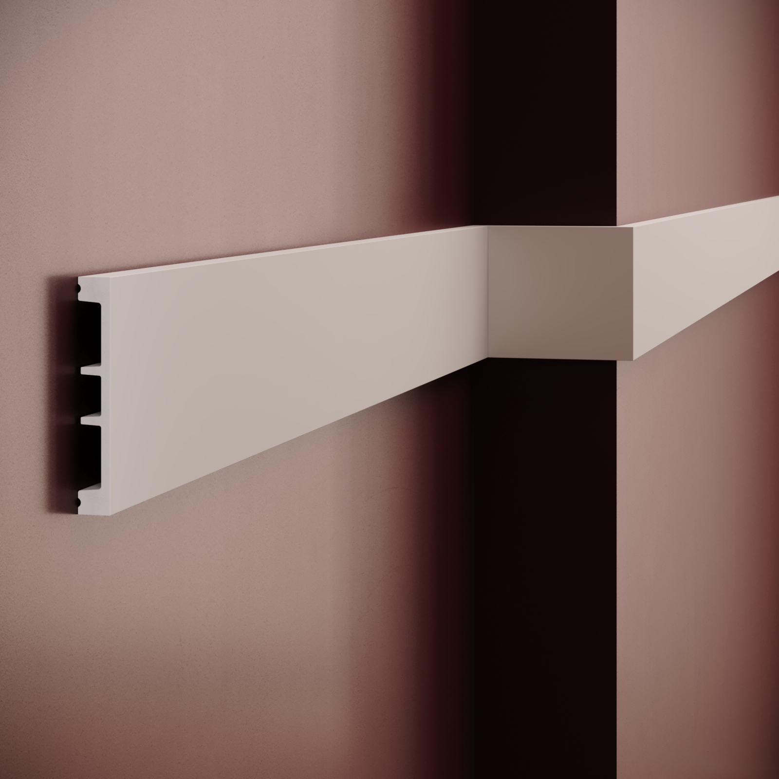 Plinta decorativa din polimer rigid S9 - 10.2x1.6x200 cm