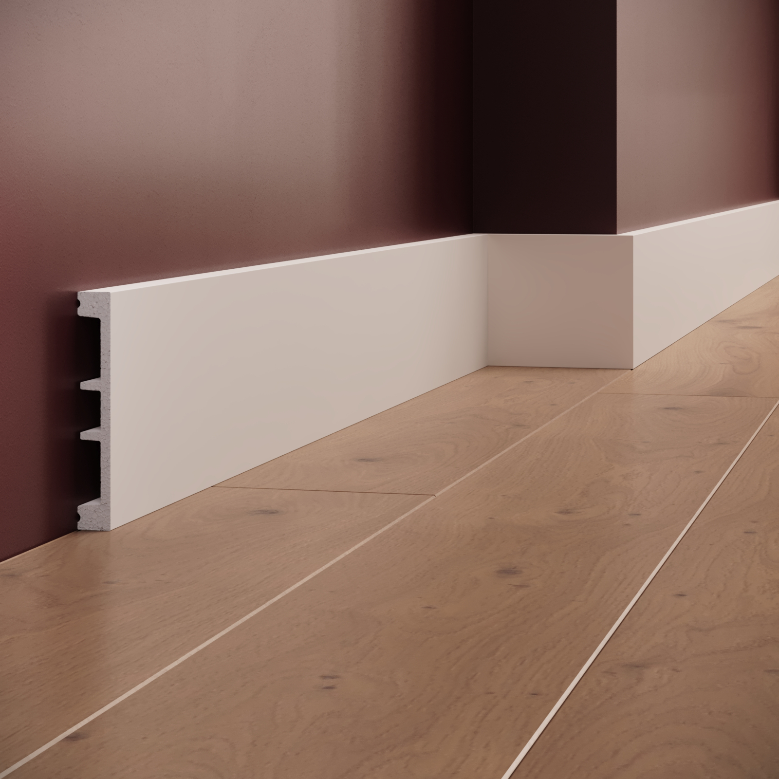 Plinta decorativa din polimer rigid S9 - 10.2x1.6x200 cm