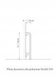 Plinta decorativa din poliuretan flexibil S30F - 9x1.6x200 cm
