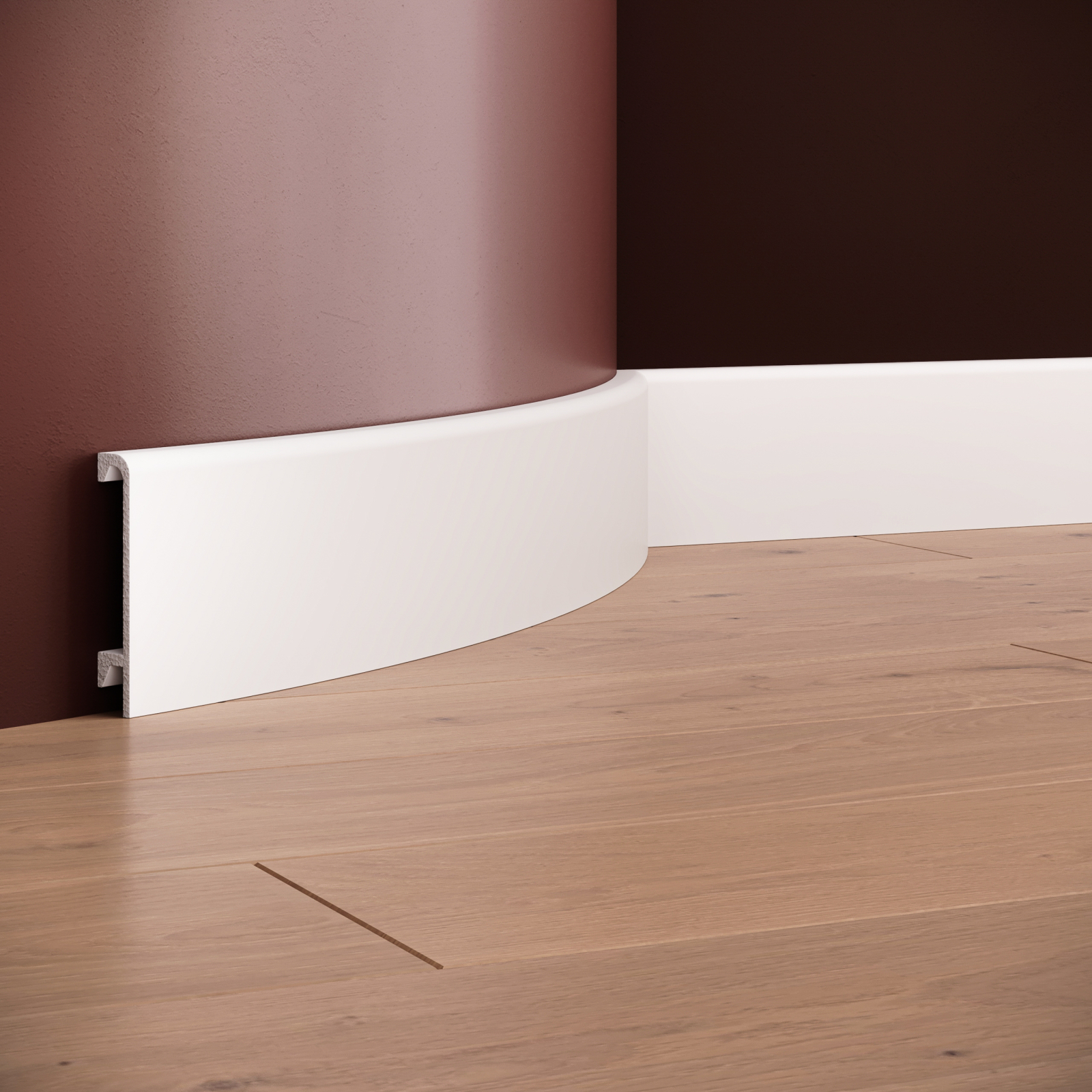 Plinta decorativa din poliuretan flexibil S30F - 9x1.6x200 cm