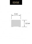 Profil de capat panou riflaj decorativ din polimer rigid Edge - 3x2.2x290 cm