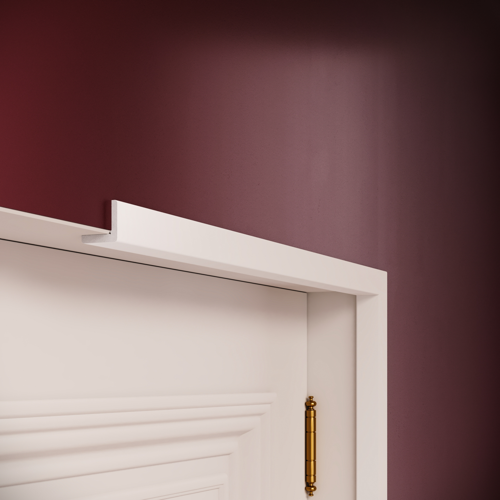 Profil decorativ de colt din polimer rigid B9 - 2.2x2.2x200 cm