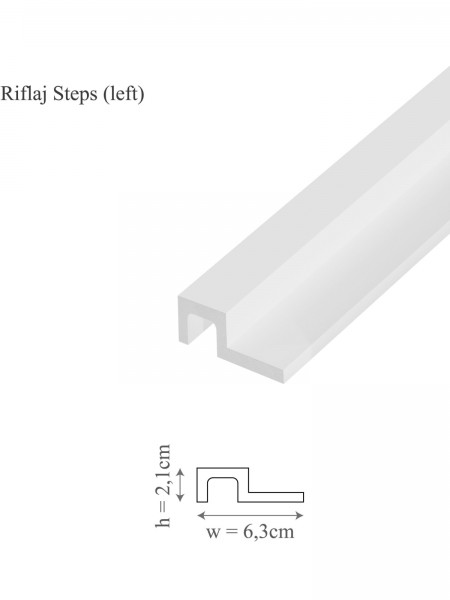 Profil stanga riflaj decorativ, Steps L, 6.3x2.1x250 cm