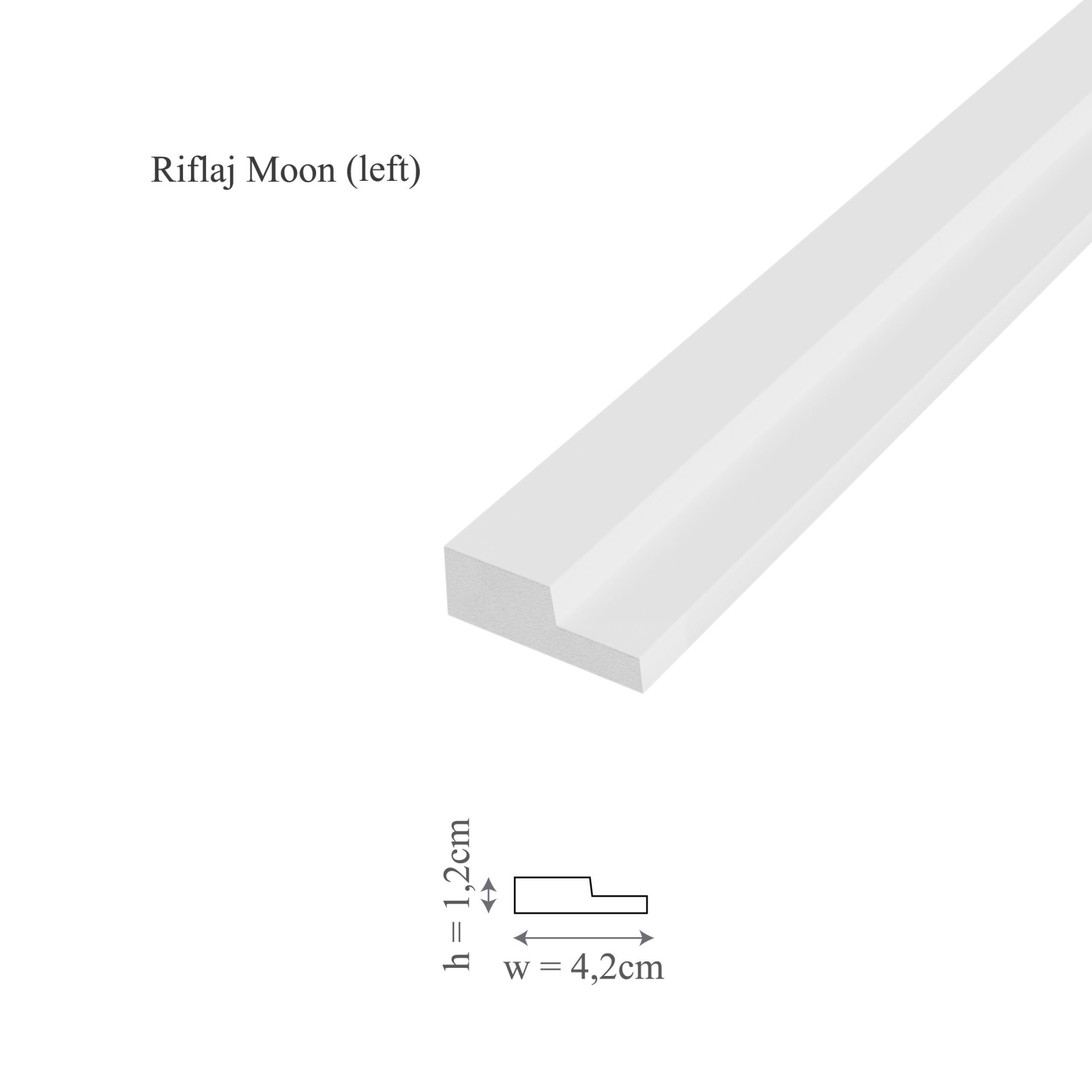 Profil stanga riflaj decorativ, Groove/Moon L, 4.2x1.2x270 cm