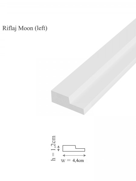 Profil stanga riflaj decorativ, Groove/Moon L, 4.4x1.2x290 cm