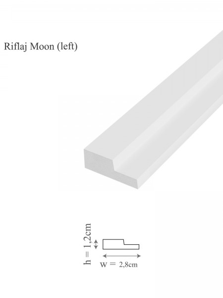 Profil stanga riflaj decorativ, Moon L, 2.8x1.2x290 cm