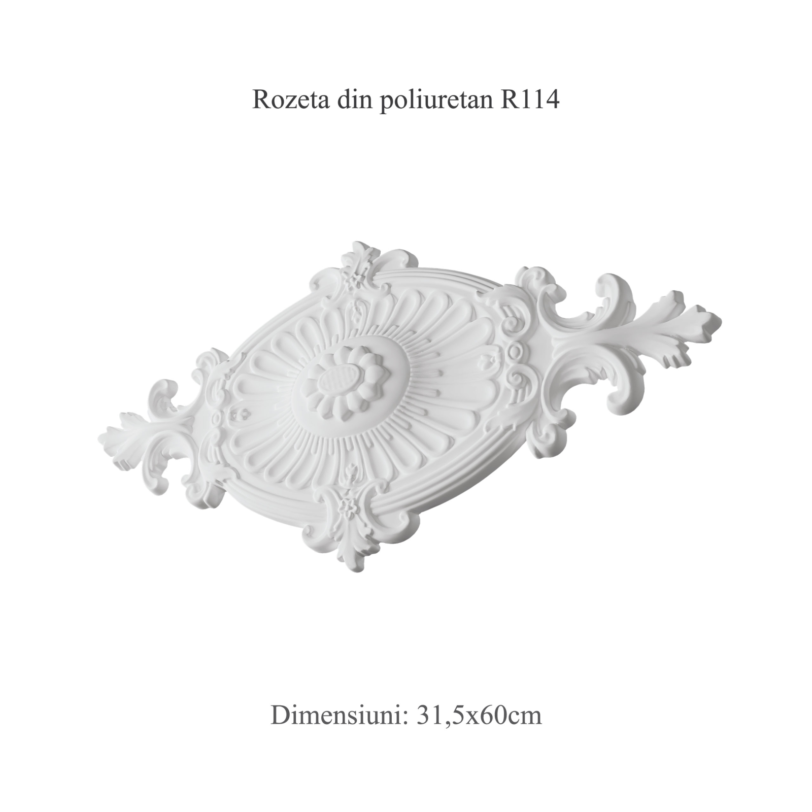 Rozeta decorativa din poliuretan R114 - 31.5x4.5x60 cm