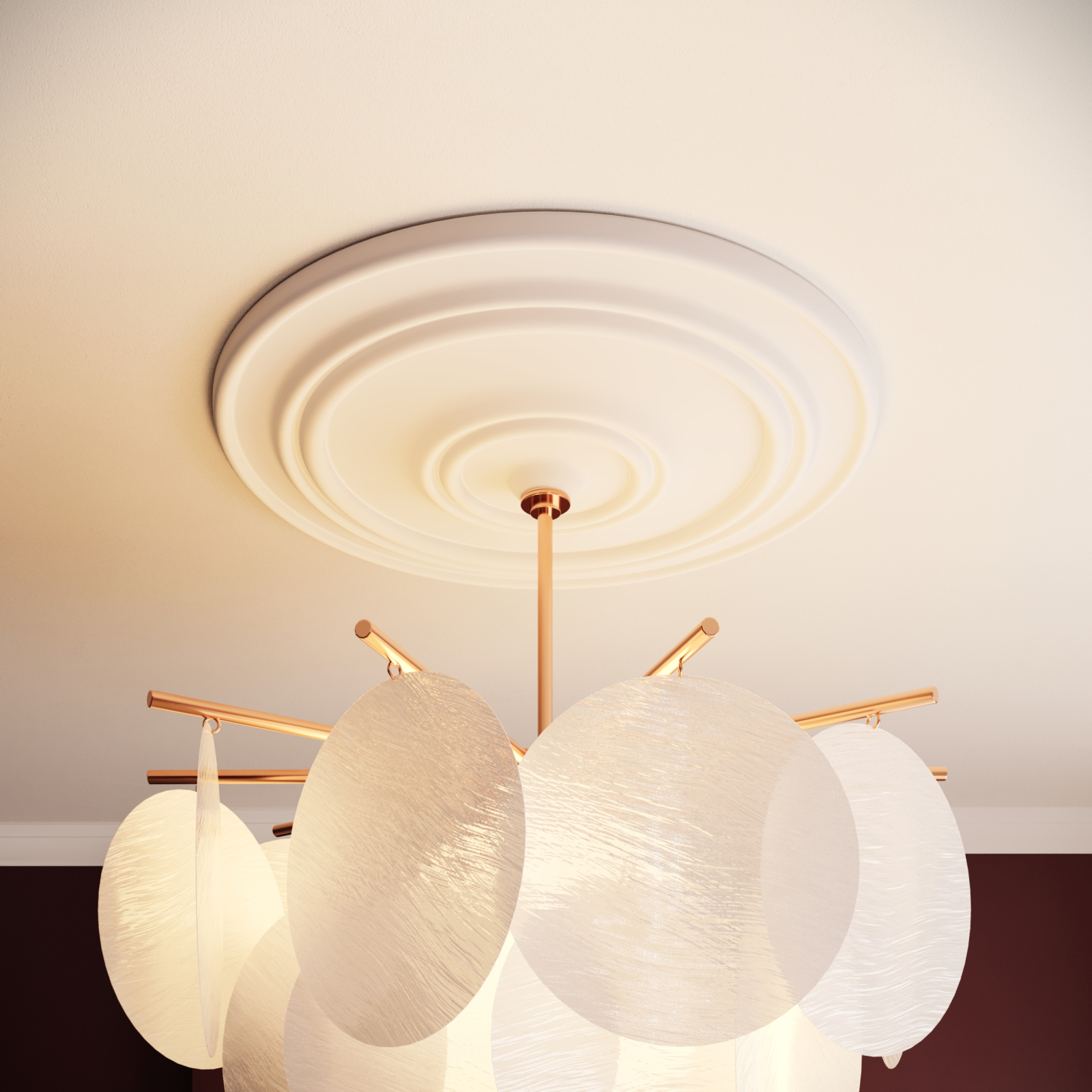 Rozeta decorativa din poliuretan R117 - diametru 56 cm