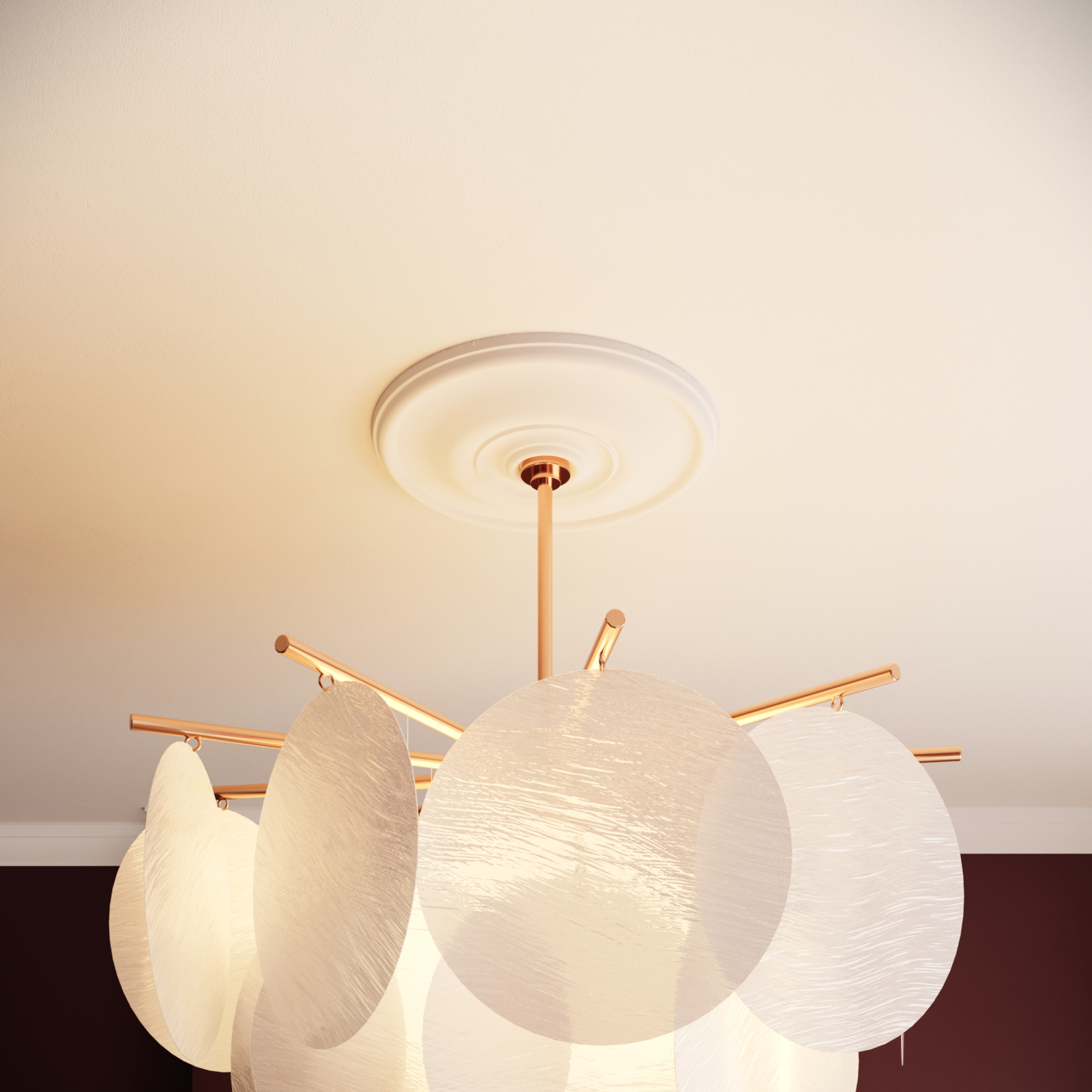 Rozeta decorativa din poliuretan R128 - diametru 30 cm