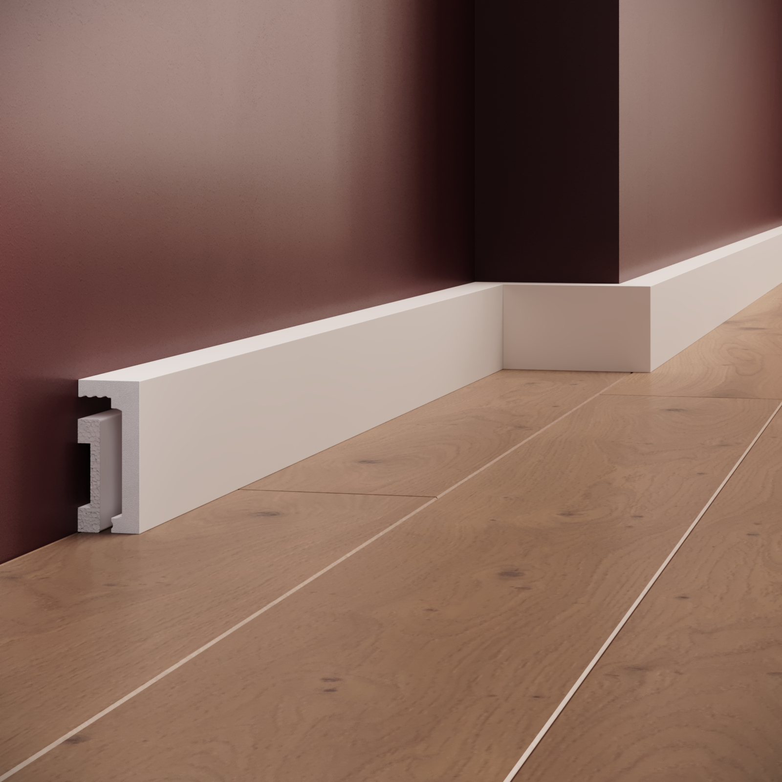 Scafa decorativa din polimer rigid ES5 - 6.5x2.8x200 cm