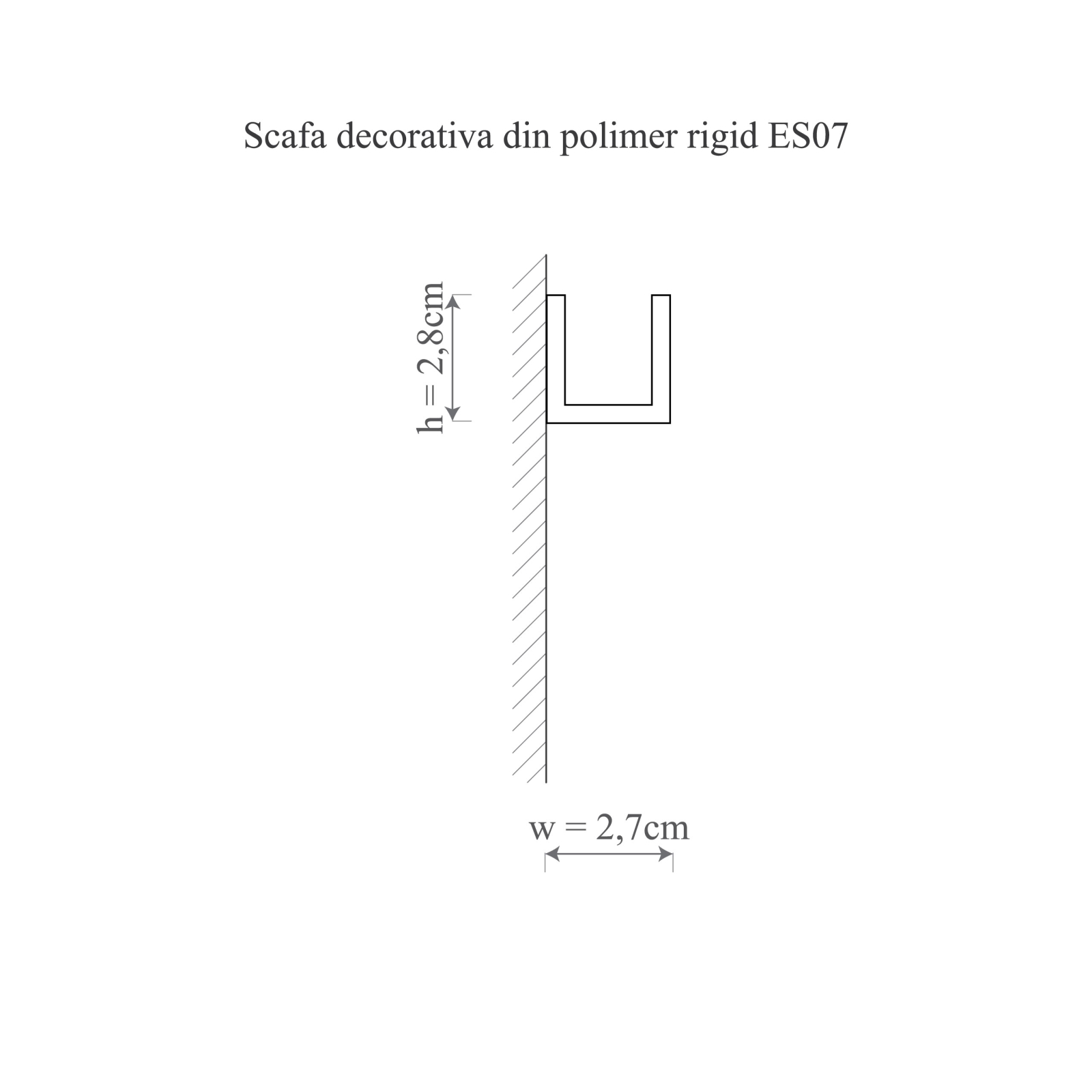 Scafa decorativa din polimer rigid ES7 - 2.7x2.8x200 cm