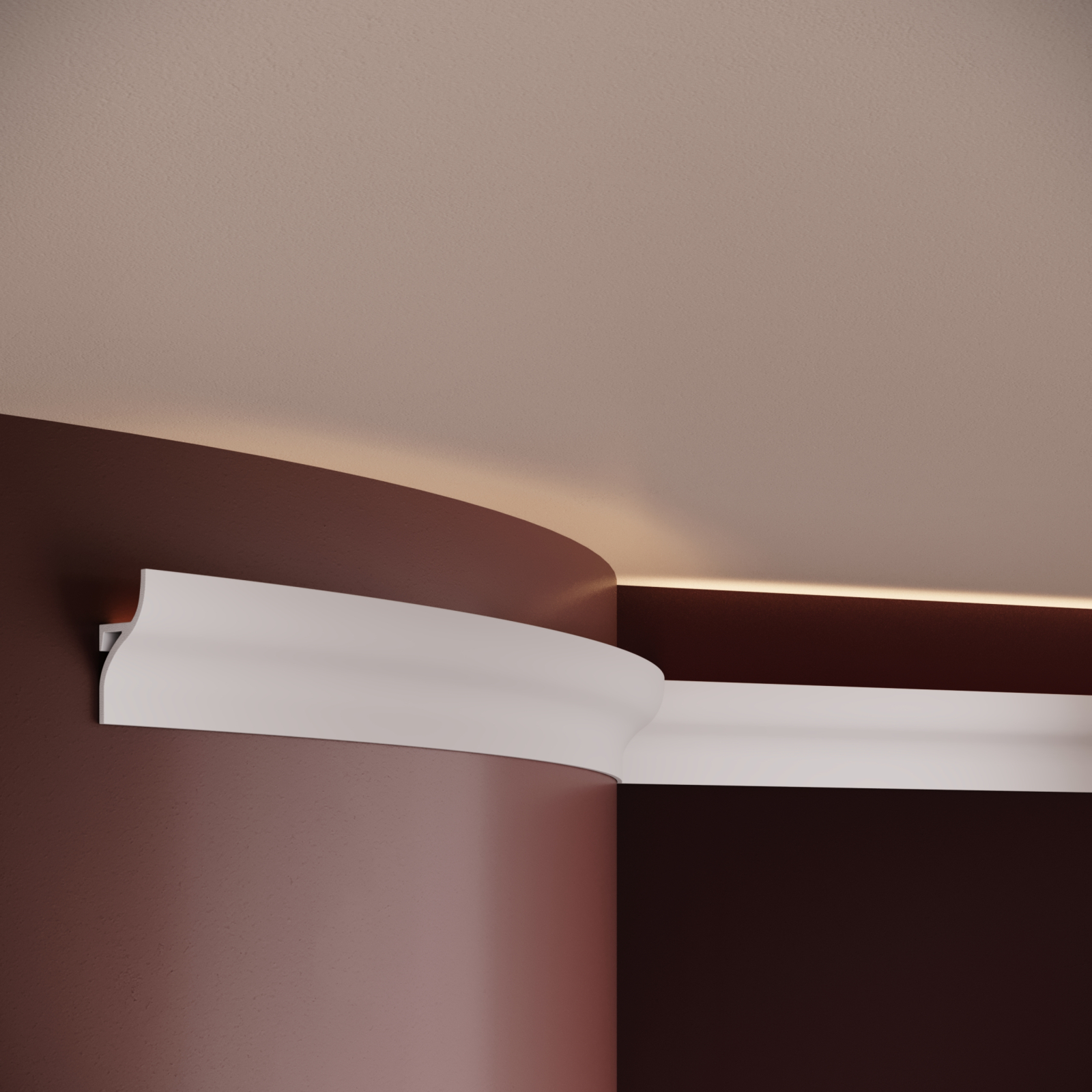 Scafa decorativa din poliuretan flexibil ES10F - 5.2x2.4x200 cm