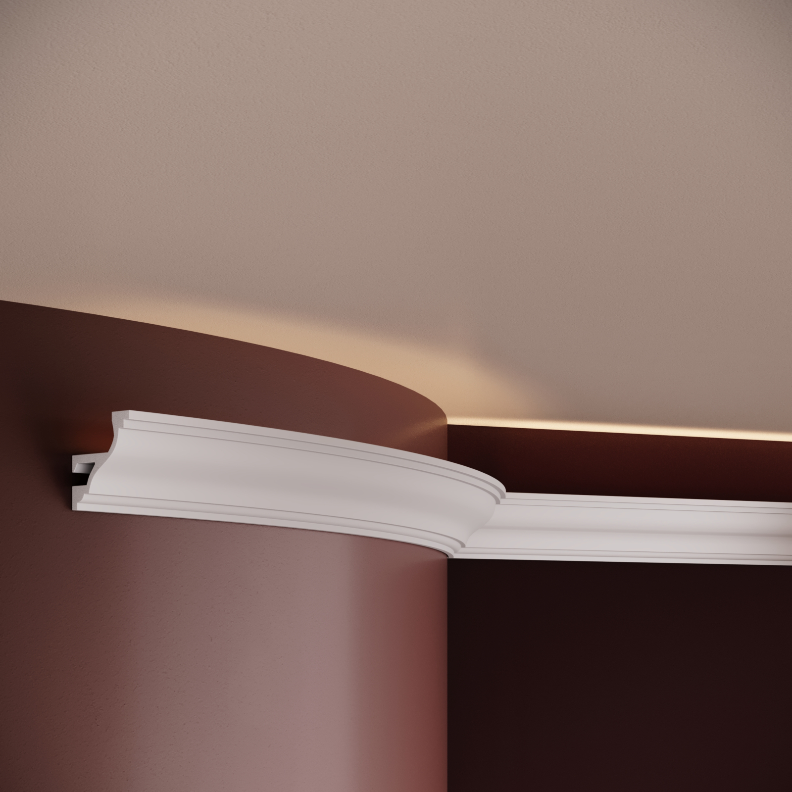 Scafa decorativa din poliuretan flexibil ES9F - 4.5x4x200 cm