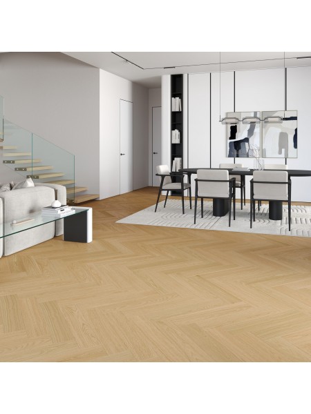 Parchet vinil SPC Stejar Cream Herringbone