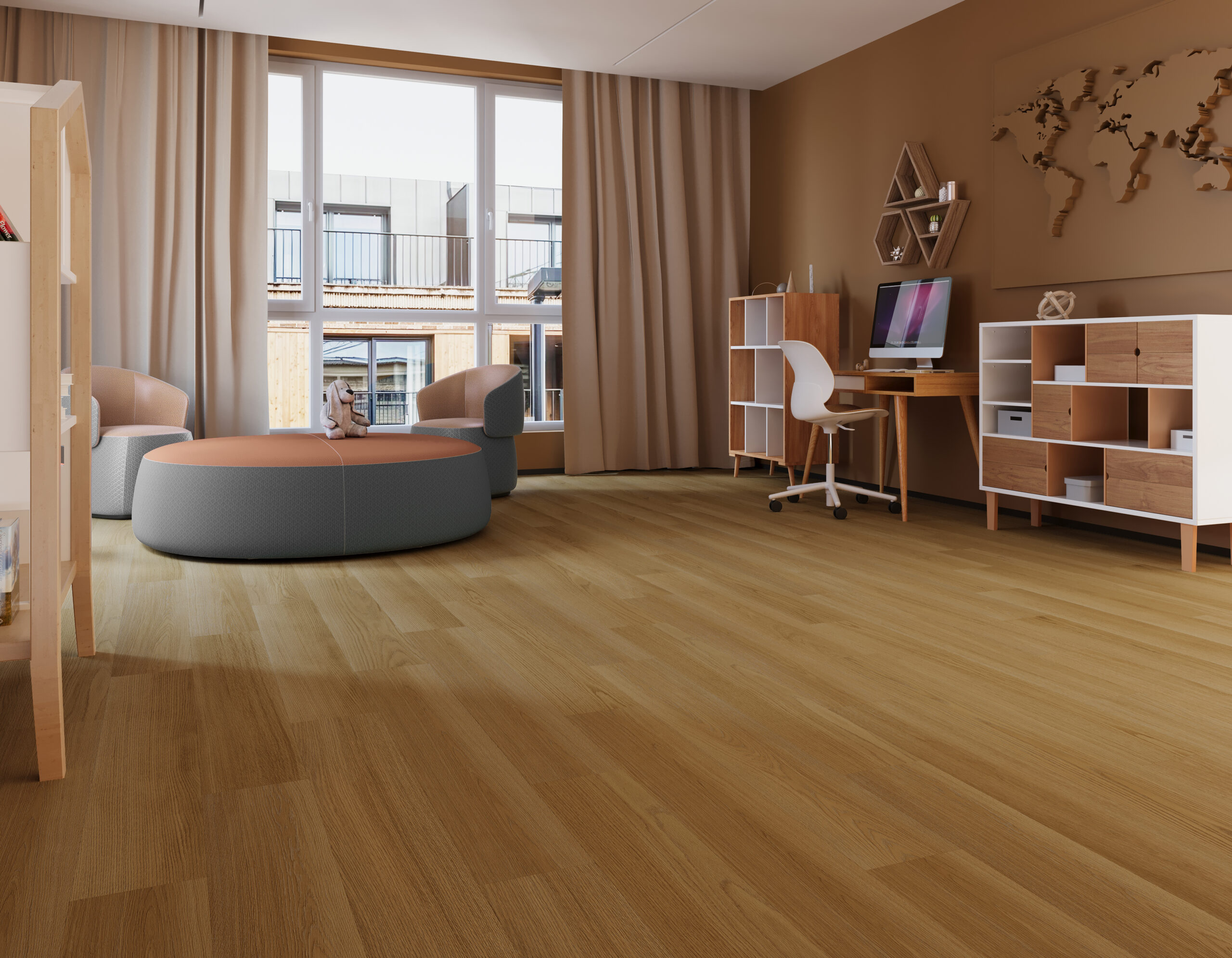 Parchet vinil SPC Stejar Wheat