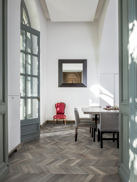 Parchet triplustratificat Stejar Chevron Grey