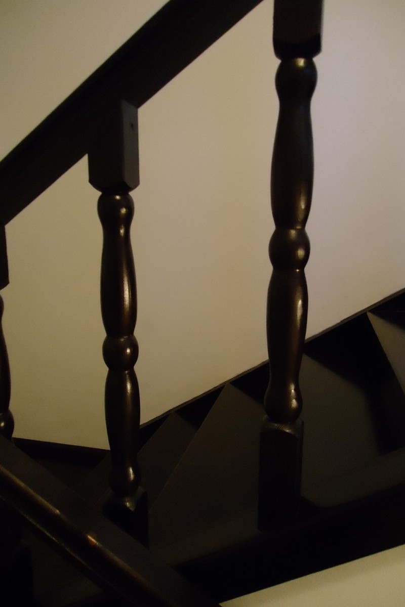 Scara stejar cu balustri