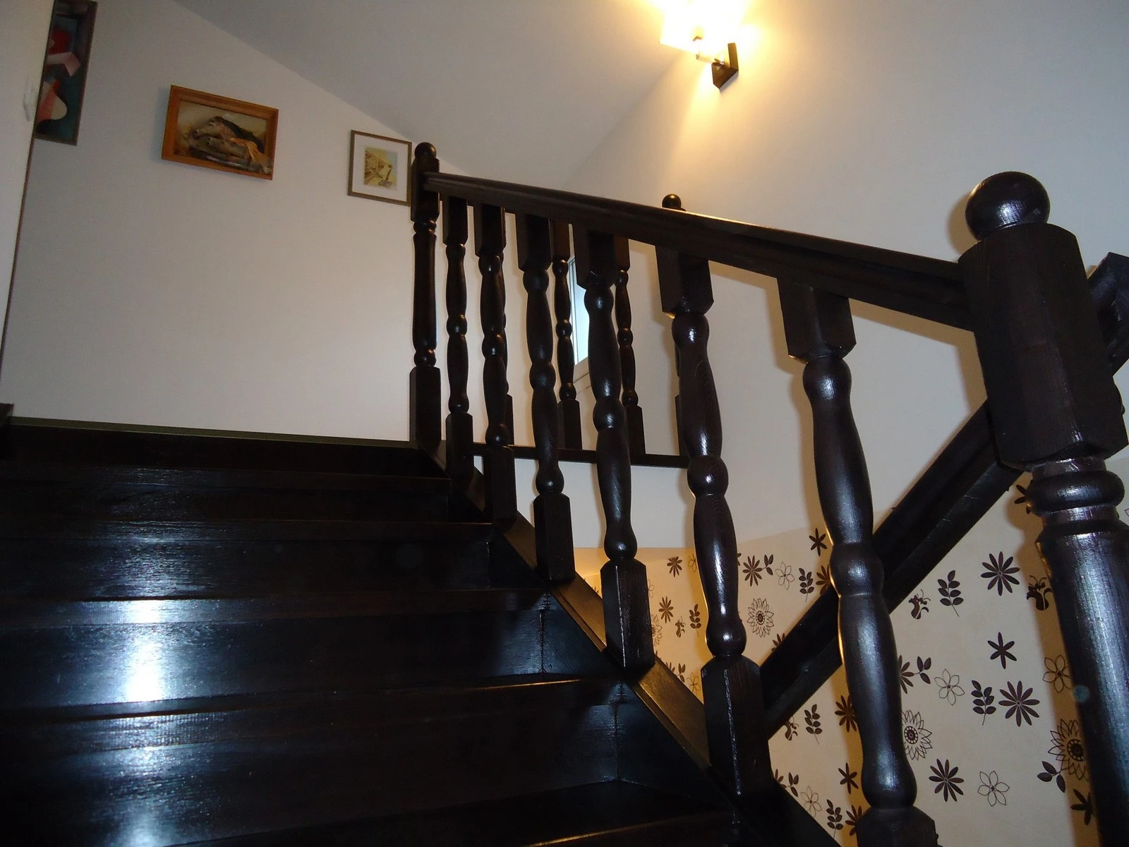 Scara stejar cu balustri