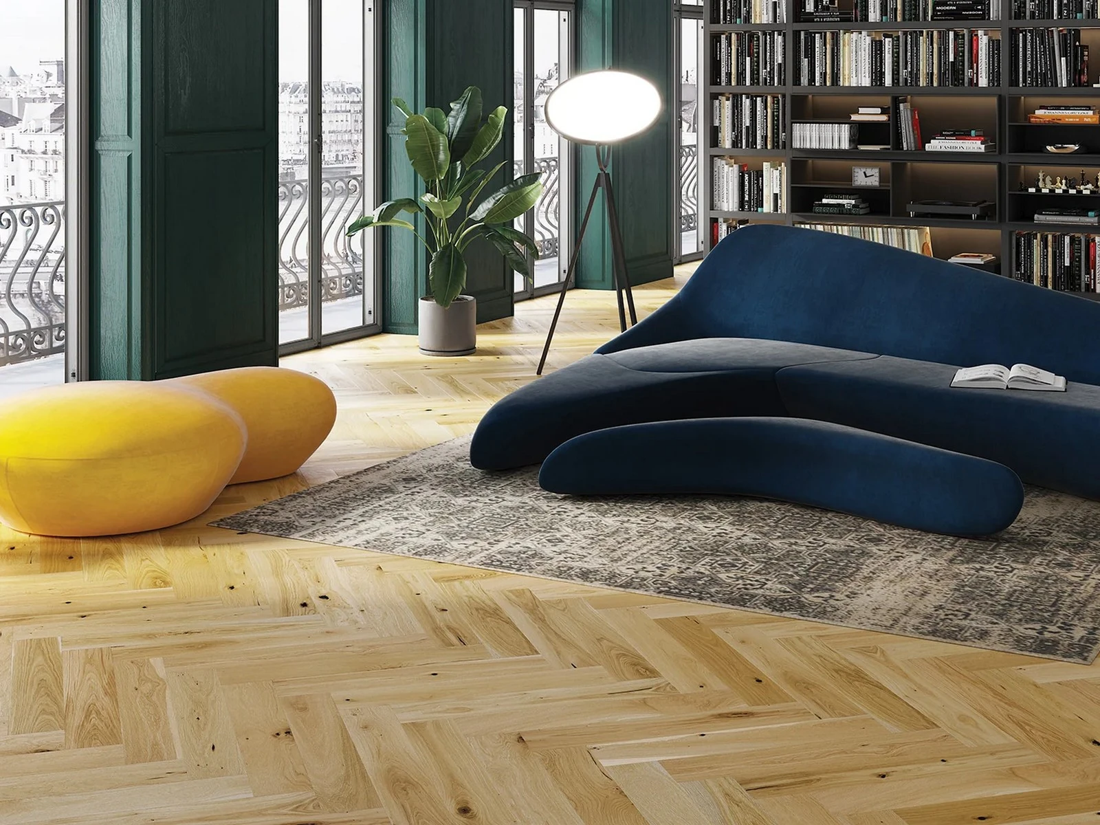 Parchet triplustratificat Herringbone Stejar Grand Canion 130