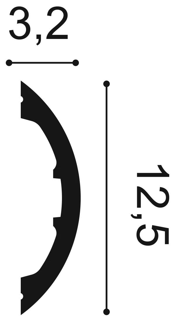 Profil Decorativ Orac Decor P3070 Radius