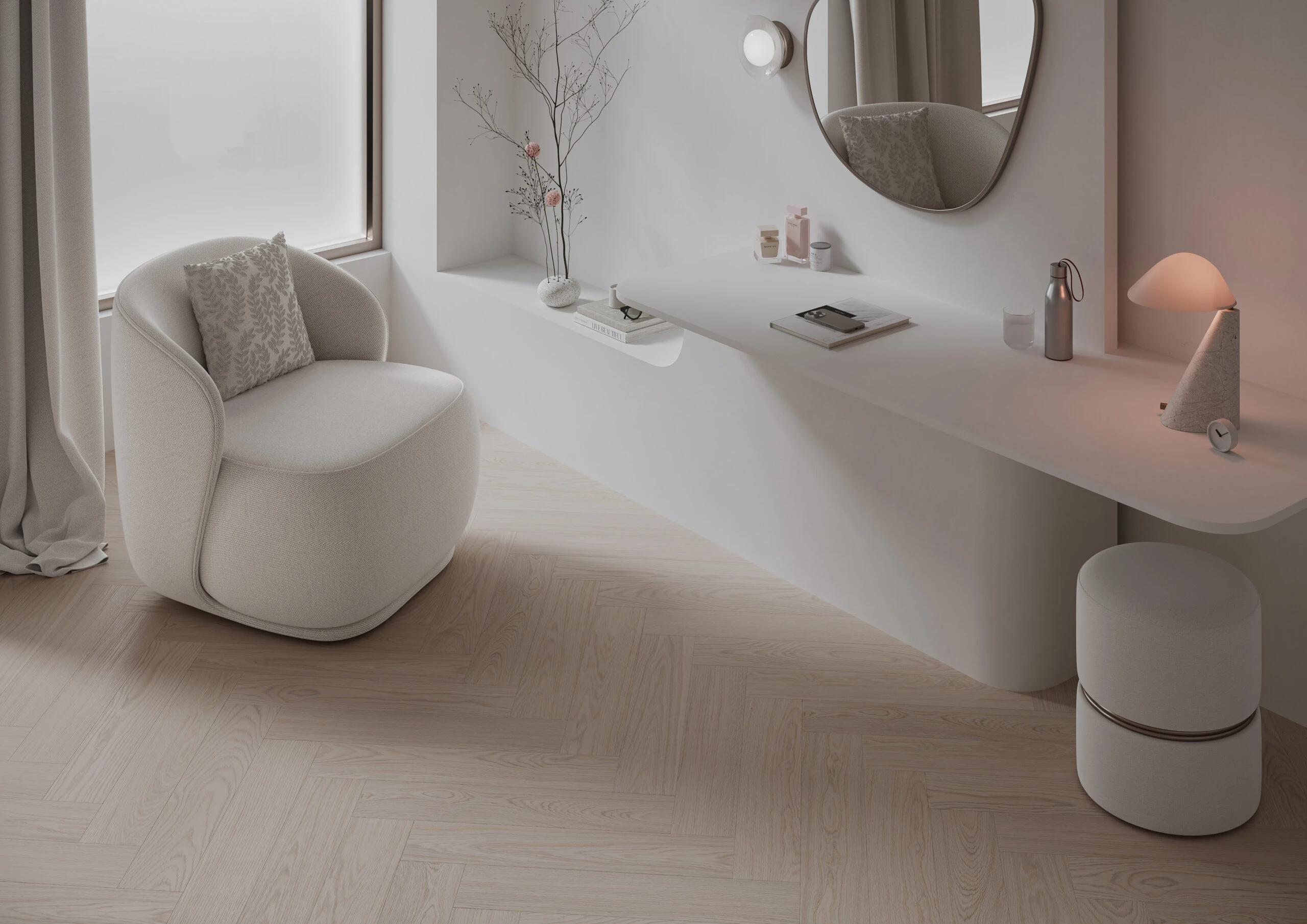 Parchet vinil SPC Stejar Silk Herringbone