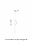 Brau decorativ din polimer rigid B1 - 2.3x1x200 cm