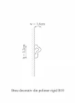 Brau decorativ din polimer rigid B10 - 3.2x1.6x200 cm