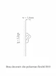 Brau decorativ din polimer rigid B10 - 3.2x1.6x200 cm