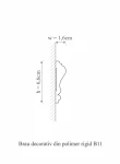 Brau decorativ din polimer rigid B11 - 6.6x1.6x200 cm