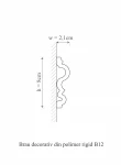 Brau decorativ din polimer rigid B12 - 8x2.1x200 cm