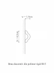 Brau decorativ din polimer rigid B15 - 4.2x1.9x200 cm
