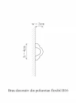 Brau decorativ din polimer rigid B16 - 4x2x200 cm