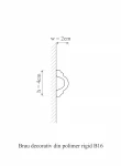 Brau decorativ din polimer rigid B16 - 4x2x200 cm