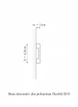 Brau decorativ din polimer rigid B18 - 4.8x1x200 cm