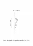 Brau decorativ din polimer rigid B19 - 5.1x1.5x200 cm