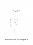 Brau decorativ din polimer rigid B19 - 5.1x1.5x200 cm
