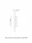 Brau decorativ din polimer rigid B20 - 5.8x1.2x200 cm