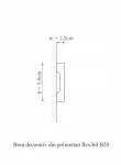 Brau decorativ din polimer rigid B20 - 5.8x1.2x200 cm
