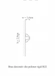 Brau decorativ din polimer rigid B22 - 2.9x1.6x200 cm