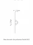 Brau decorativ din polimer rigid B22 - 2.9x1.6x200 cm