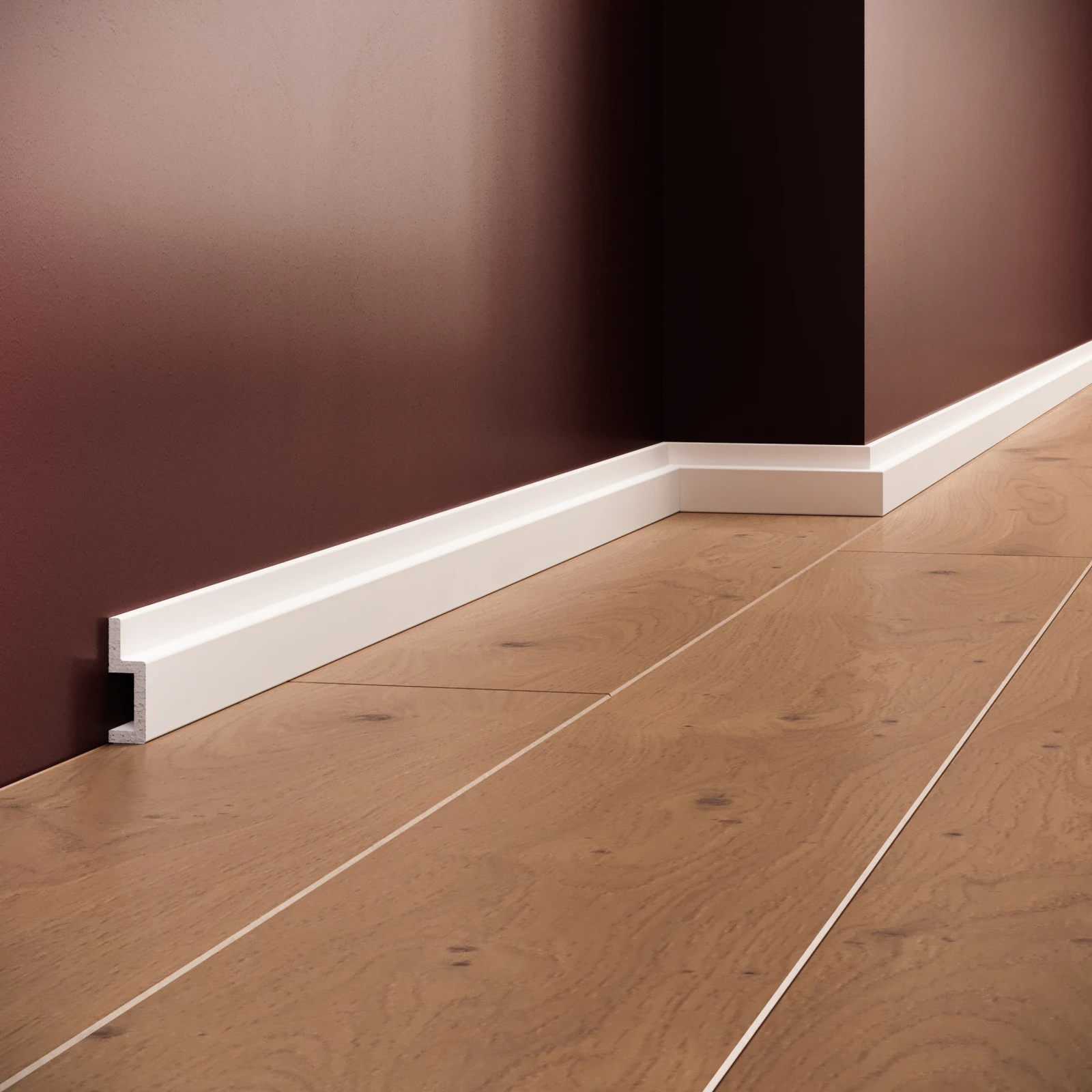 Brau decorativ din polimer rigid B23 - 3.8x1.2x200 cm