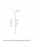 Brau decorativ din polimer rigid B23 - 3.8x1.2x200 cm