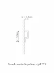Brau decorativ din polimer rigid B23 - 3.8x1.2x200 cm