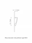 Brau decorativ din polimer rigid B24 - 5x1.3x200 cm