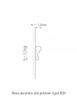 Brau decorativ din polimer rigid B26 - 3.3x1.4x200 cm