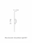 Brau decorativ din polimer rigid B27 - 3x1x200 cm