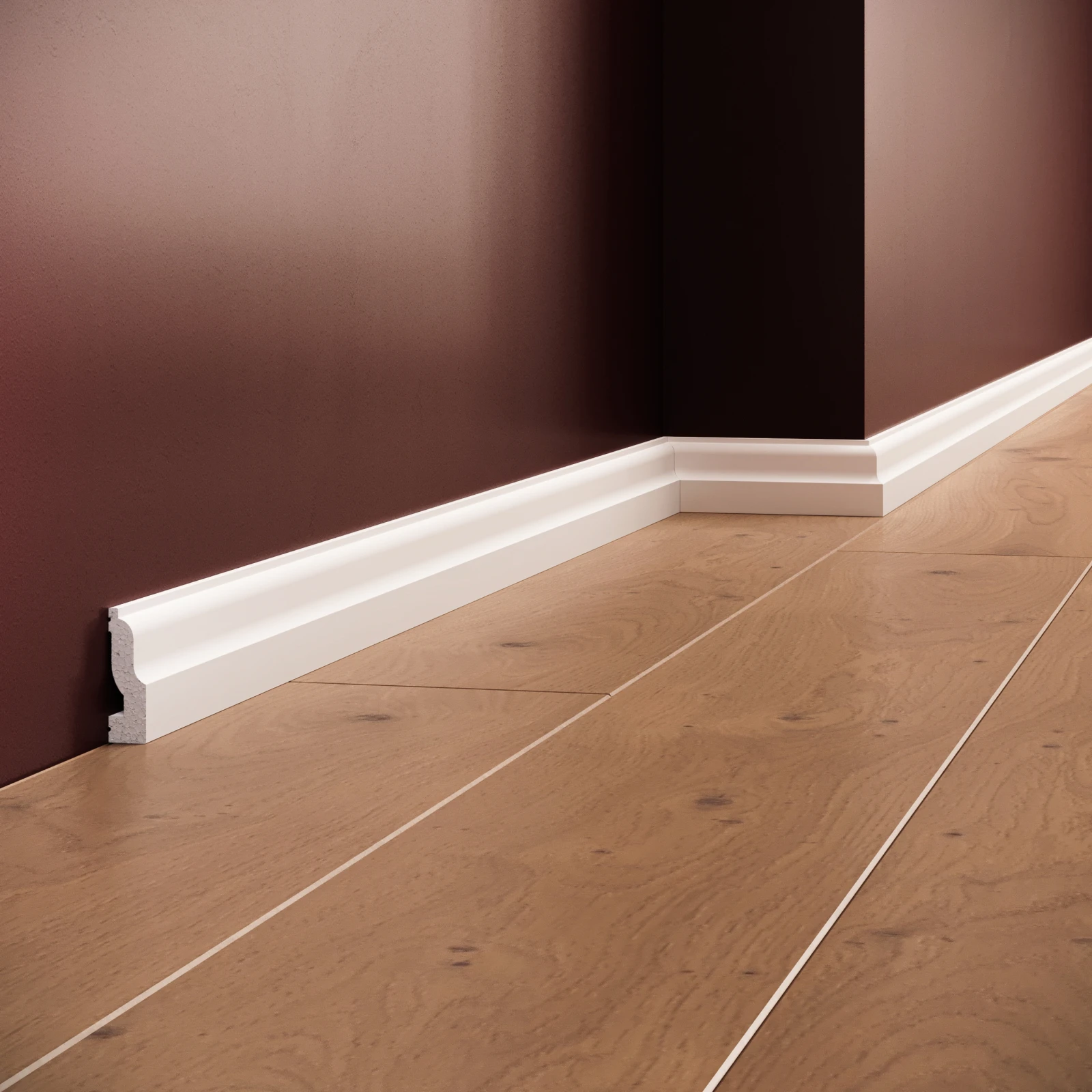 Brau decorativ din polimer rigid B28 - 4.1x1.2x200 cm